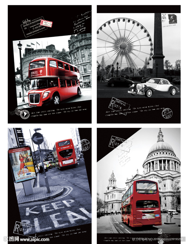 欧洲巴士本子封面