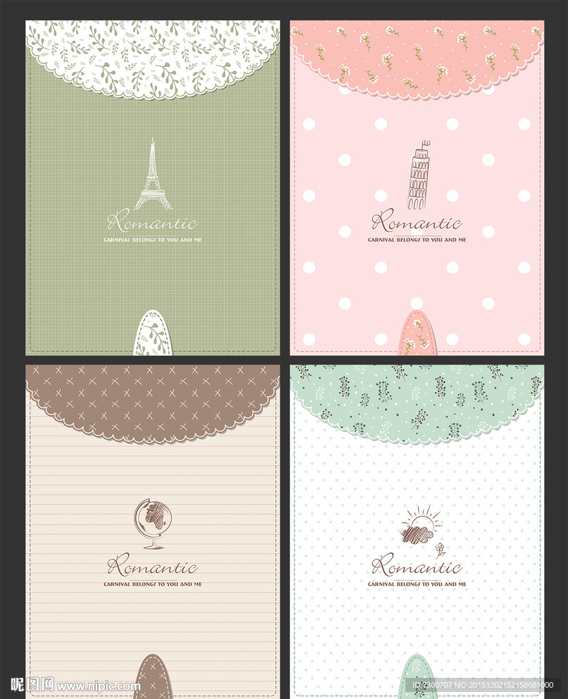 本子封面 矢量素材