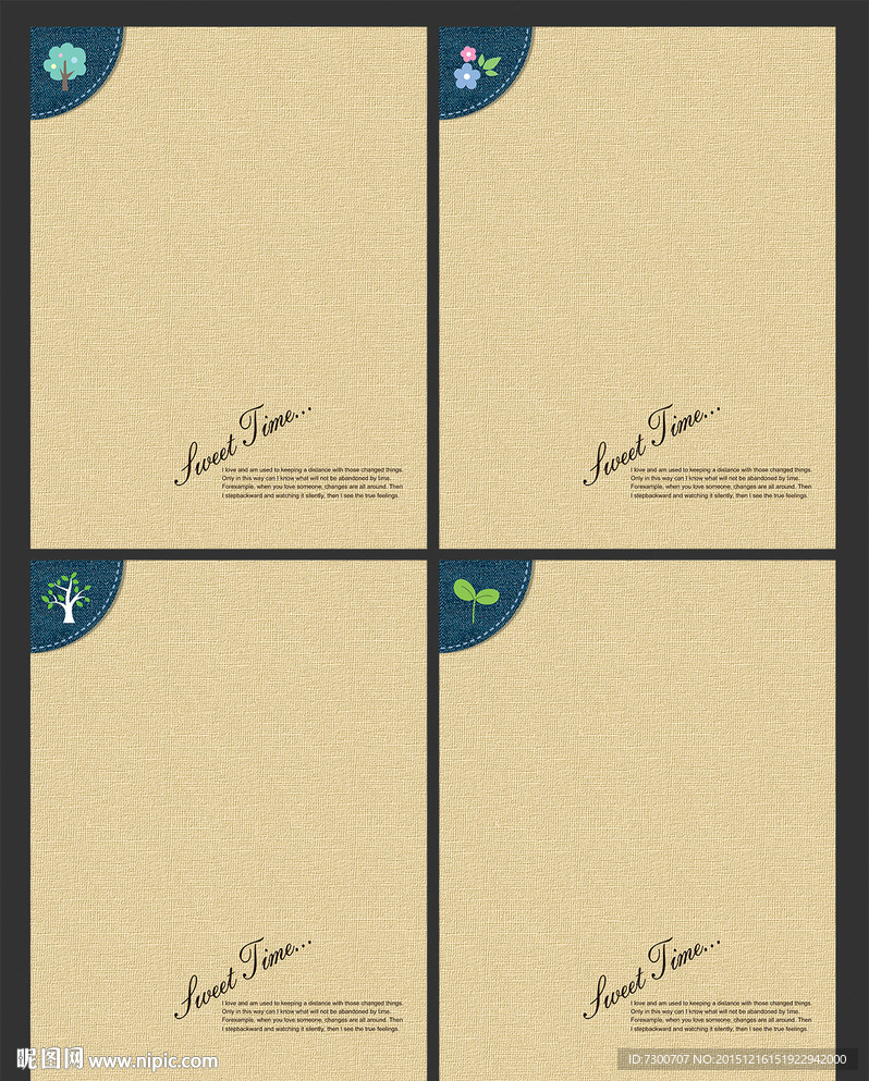 本子封面 矢量素材