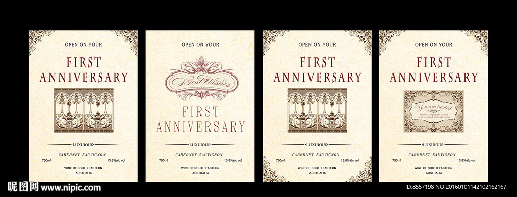 欧式酒标 红酒酒标