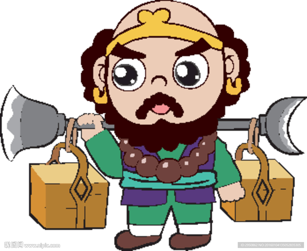 卡通沙和尚矢量造型图