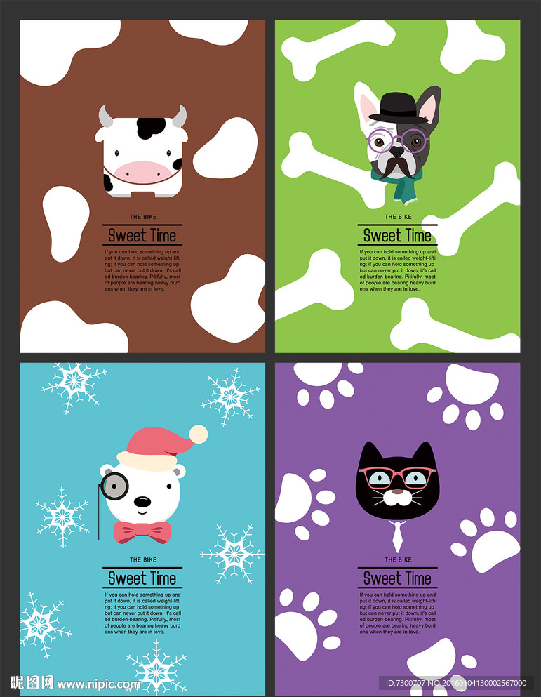 本子封面 矢量动物