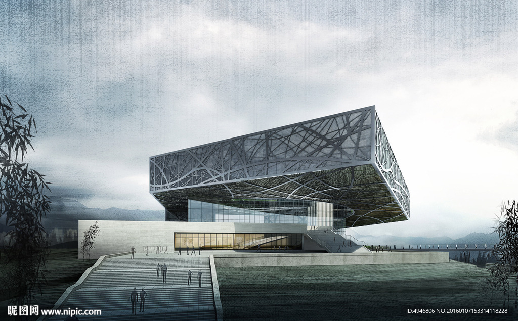 林风眠美术馆人视效果图