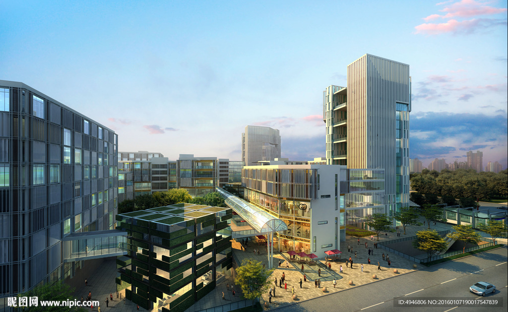 研发大楼鸟瞰效果图