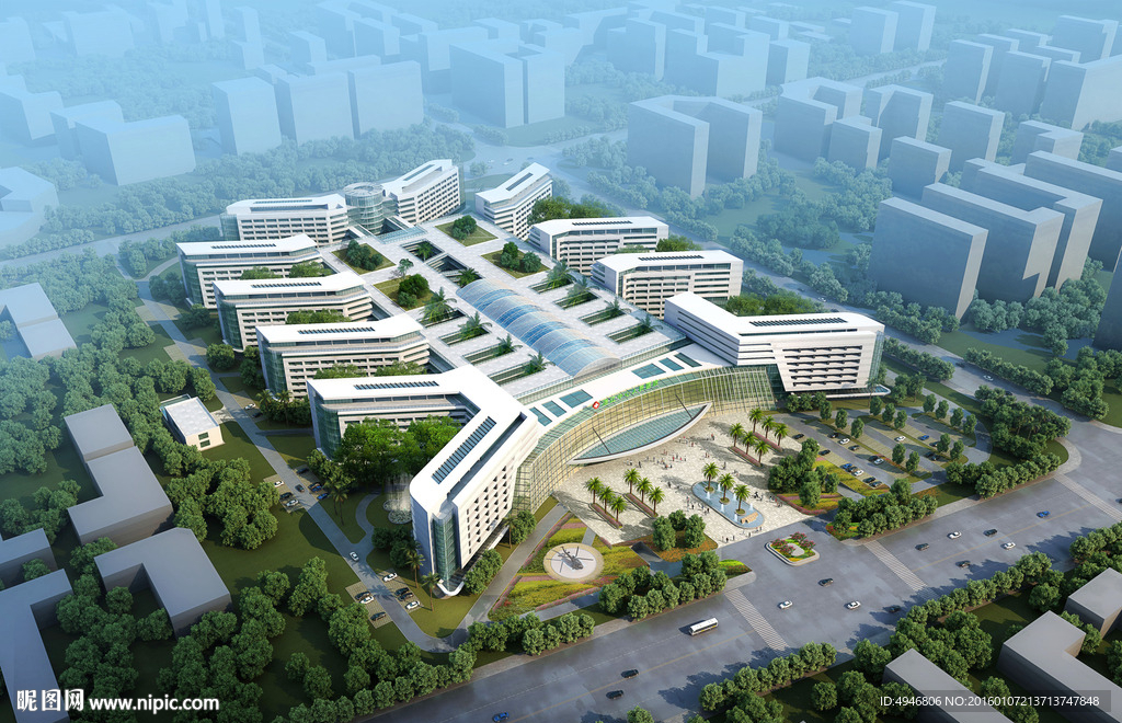 湛江中心人民医院新院鸟瞰效果图