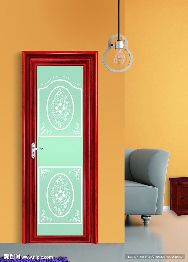 移门 室内效果铝合金平开门图册