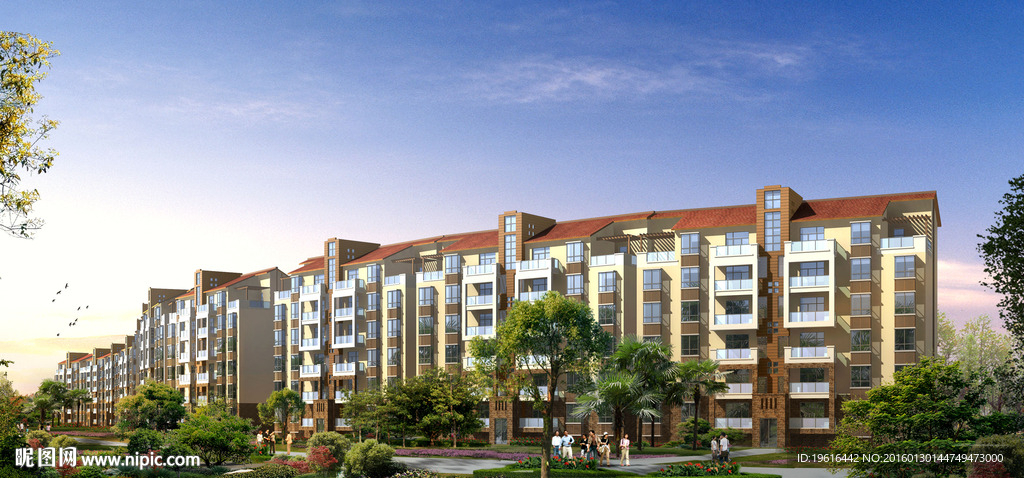 内庭建筑psd分层