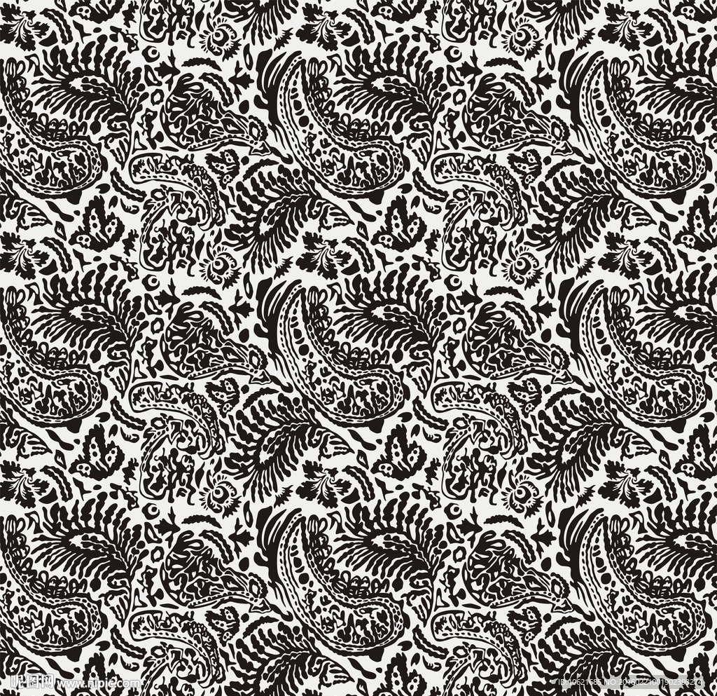 单色花纹  矢量