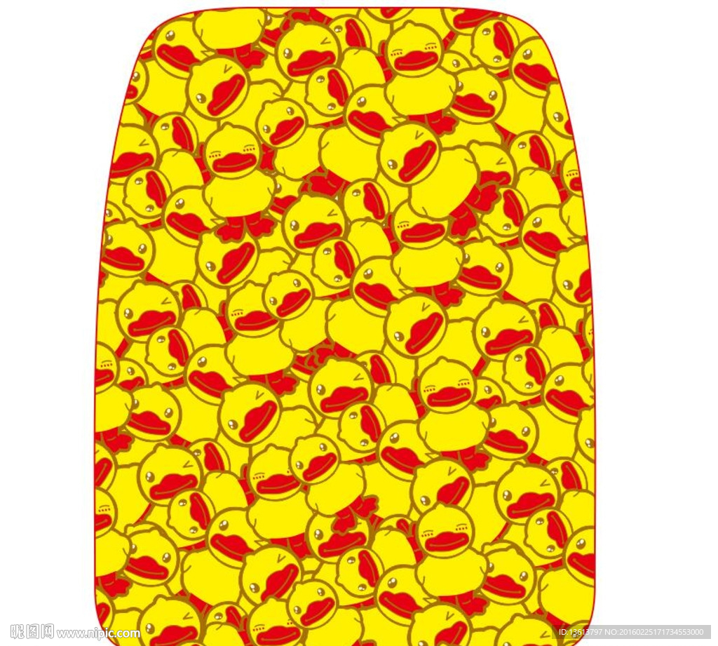 小黄鸭书包设计图稿图片