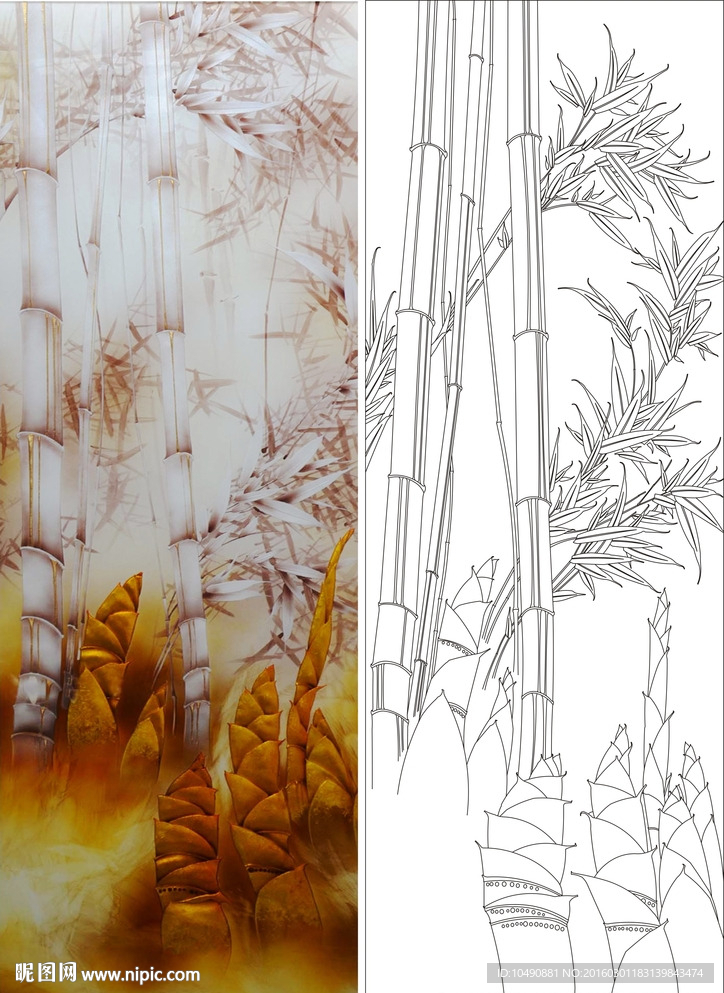 艺术玻璃 隔断 背景墙 矢量图