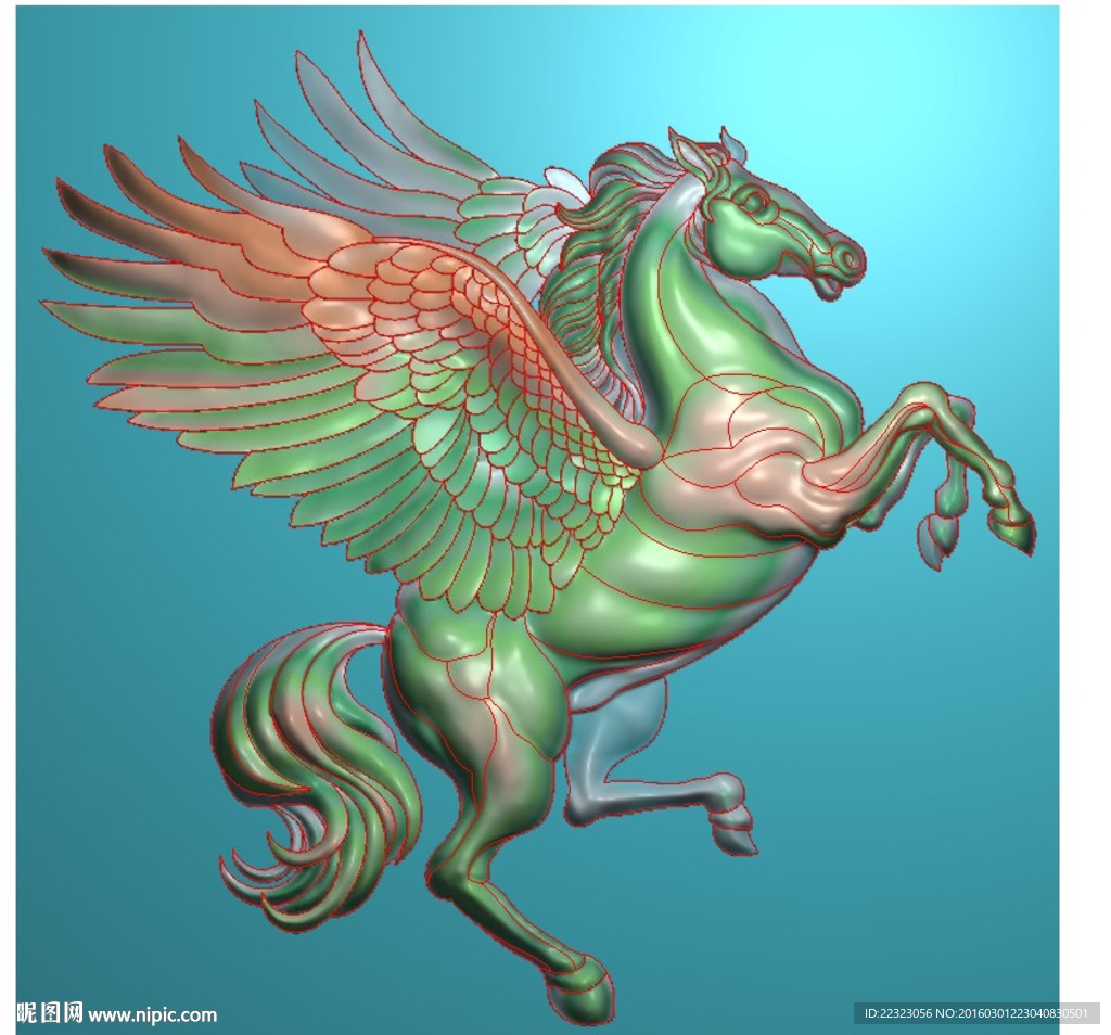 马到成功飞马骏马挂匾精雕浮雕