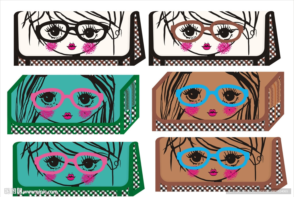 可爱时尚女孩 笔袋