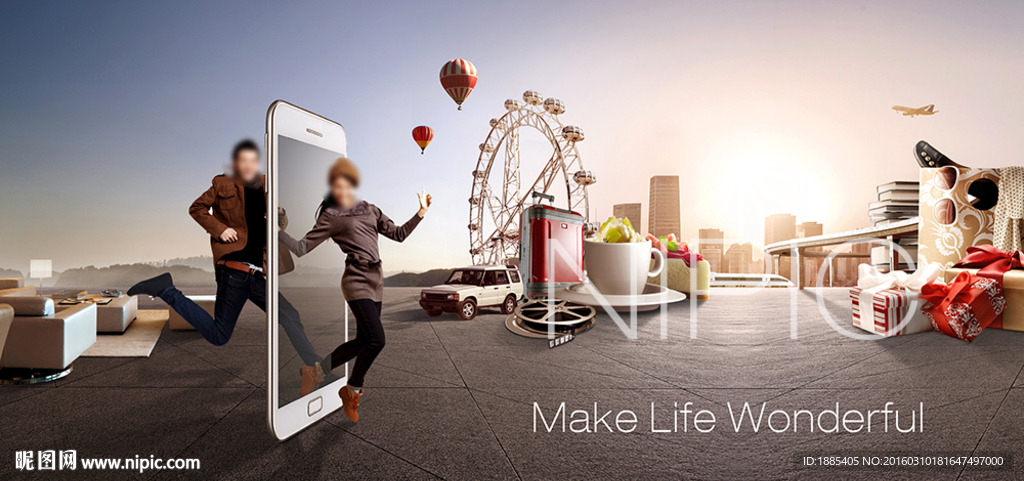 智能手机广告年轻时尚精彩生活