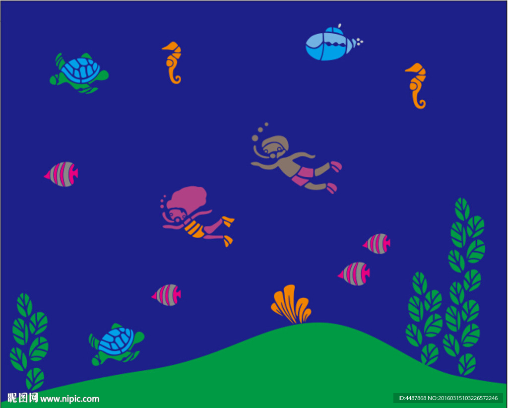 卡通 海底世界