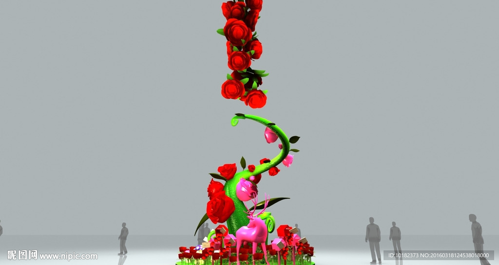 蔓藤 玫瑰 植物 美陈 情人节