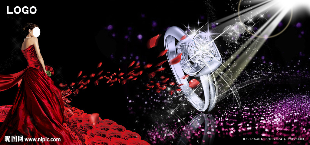 珠宝化妆品宣传海报