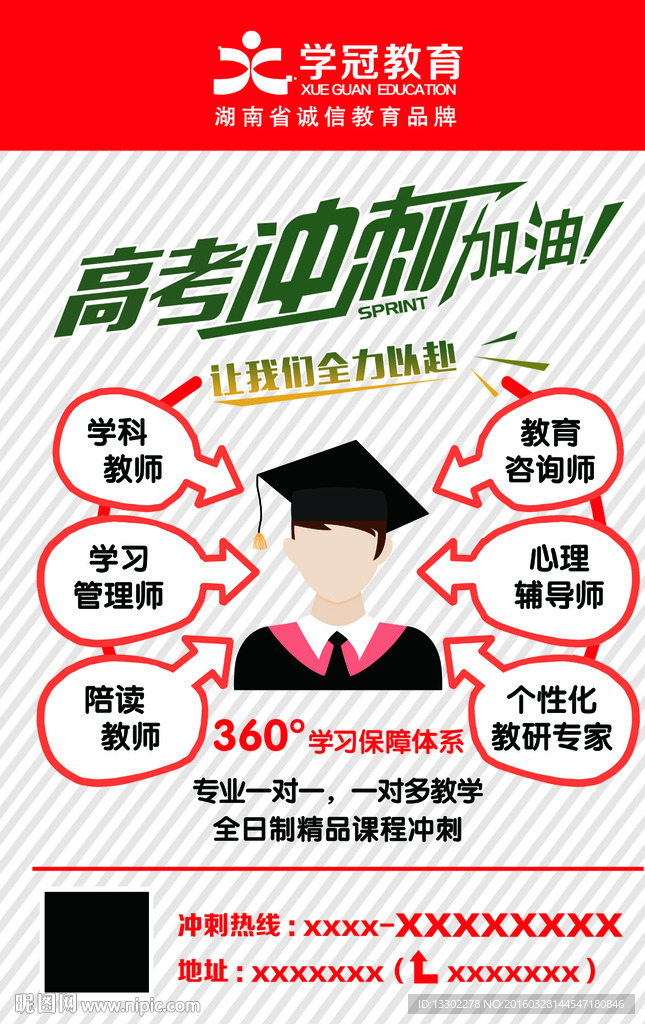 学冠教育墙体广告