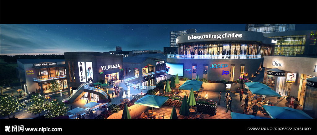 商业街动画 步行街