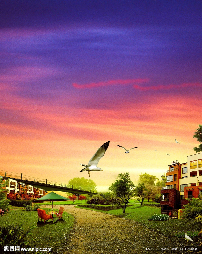 小区效果合成图