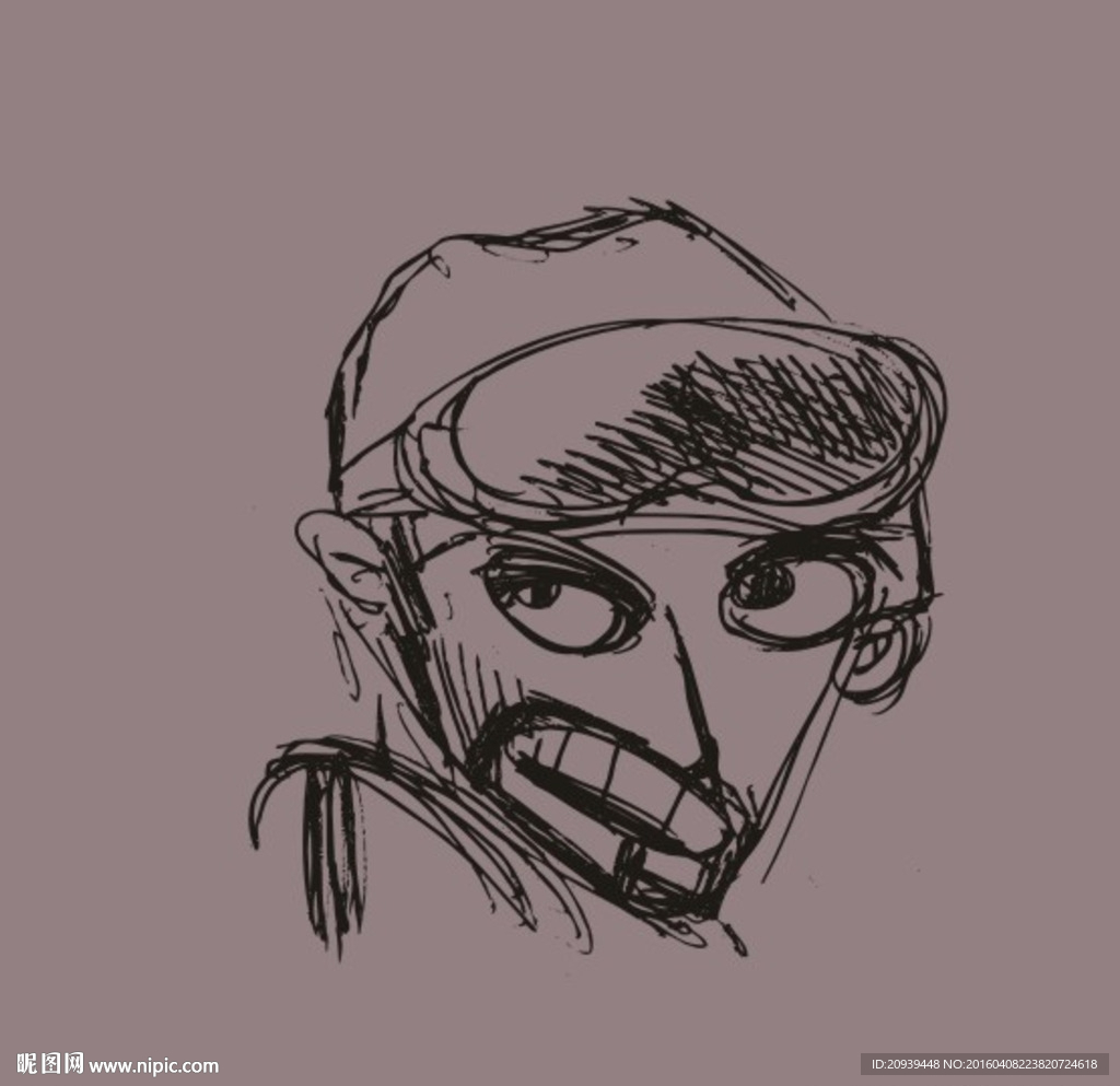 时尚潮流素描画