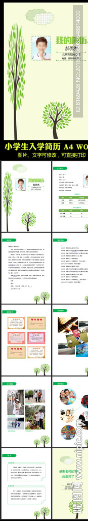 茁壮成长word小升初简历