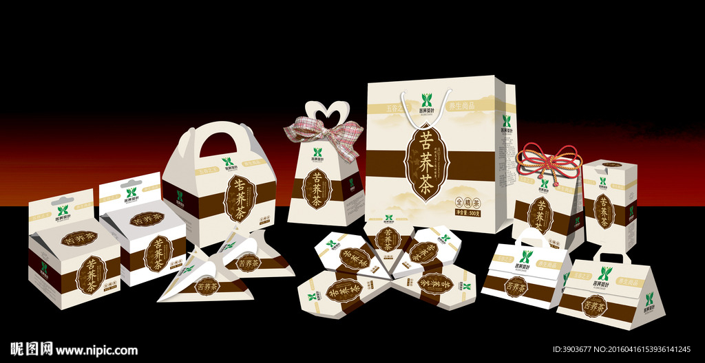 苦芥（展开图 效果图）系列包装