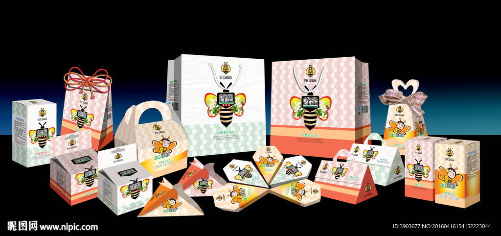 蜂蜜（展开图 效果图）系列包装