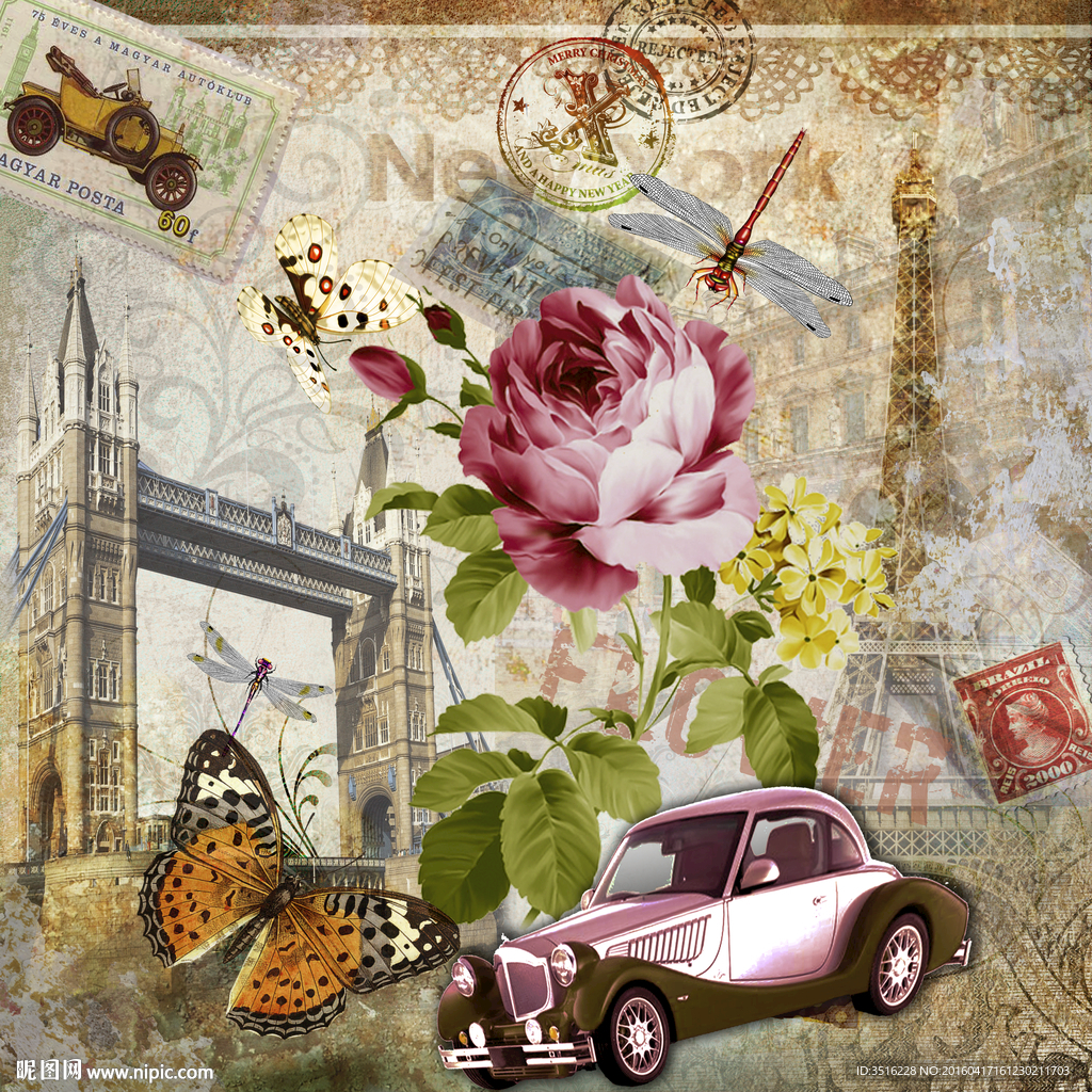 欧式复古装饰画