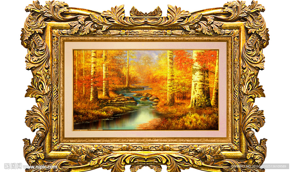 金秋油画  黄金满地