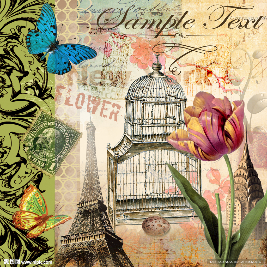 欧式复古装饰画