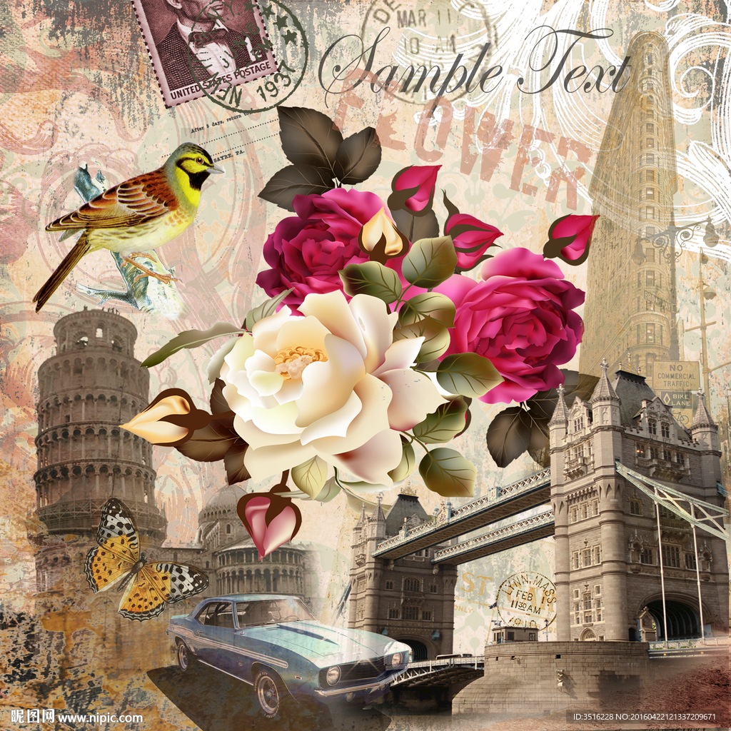 欧式复古装饰画