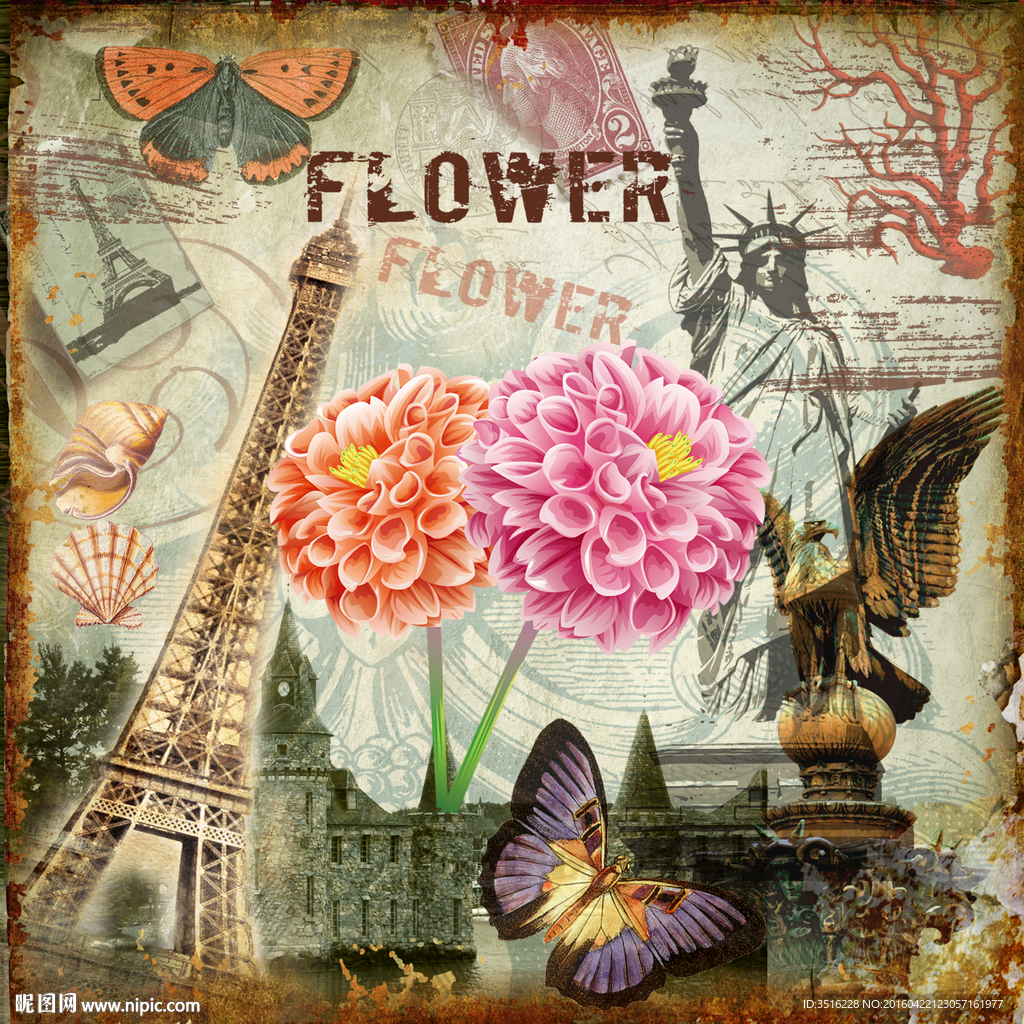 欧式复古装饰画