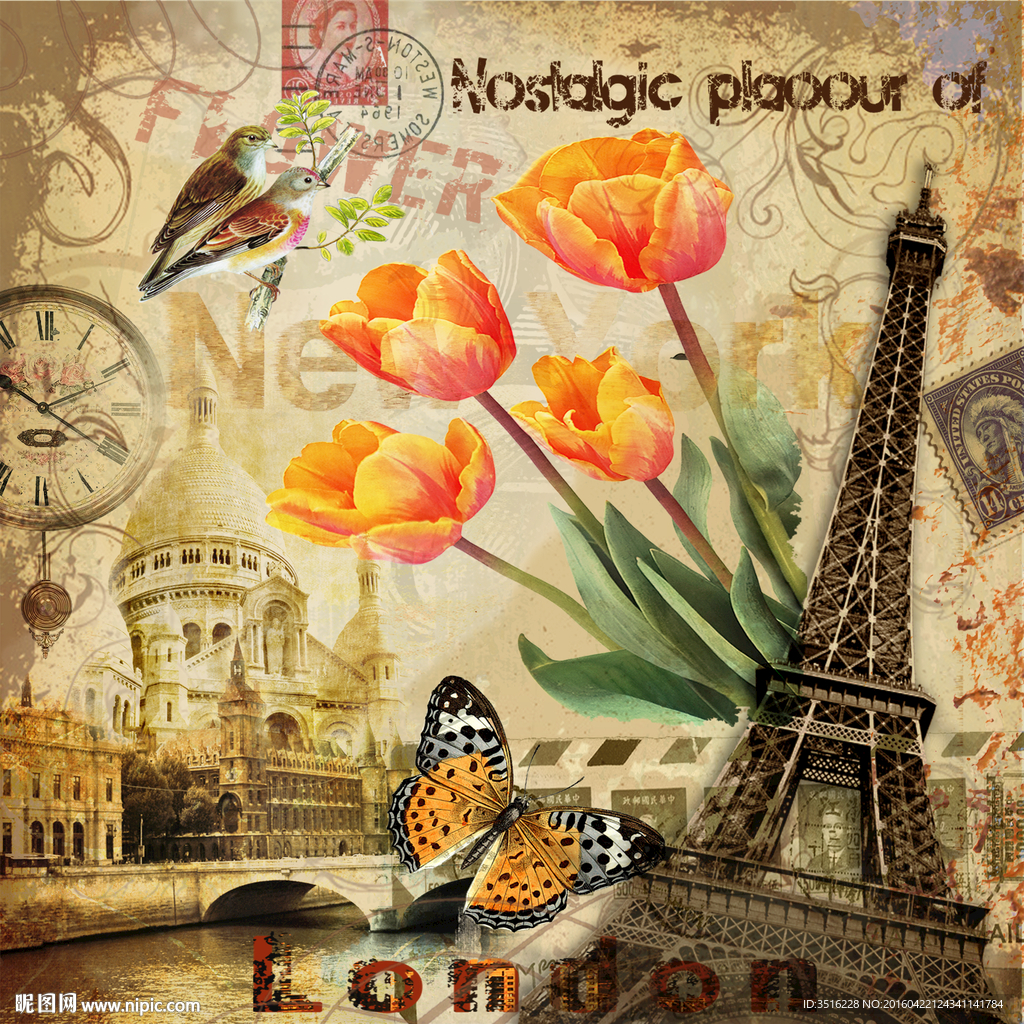 欧式复古装饰画