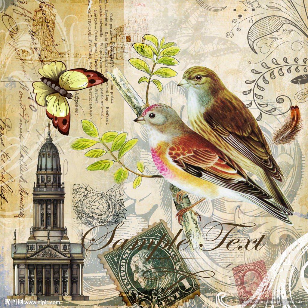 欧式复古装饰画