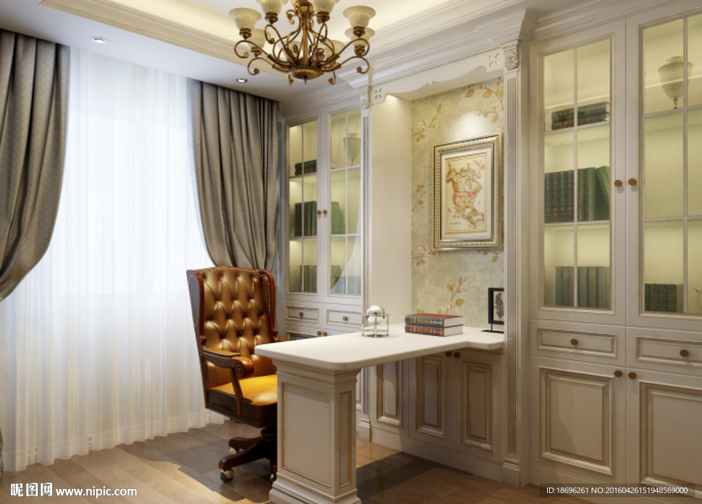 欧式书房模型2014版