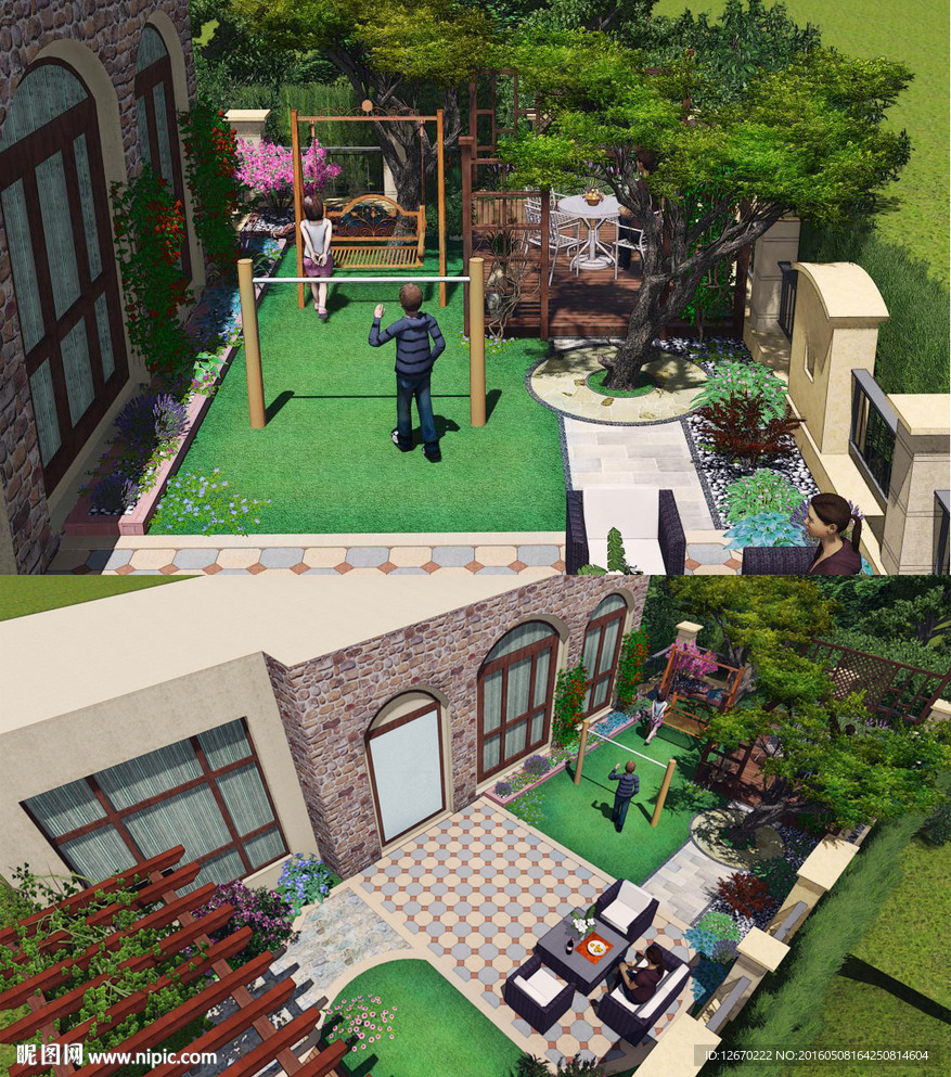 庭院模型加效果图