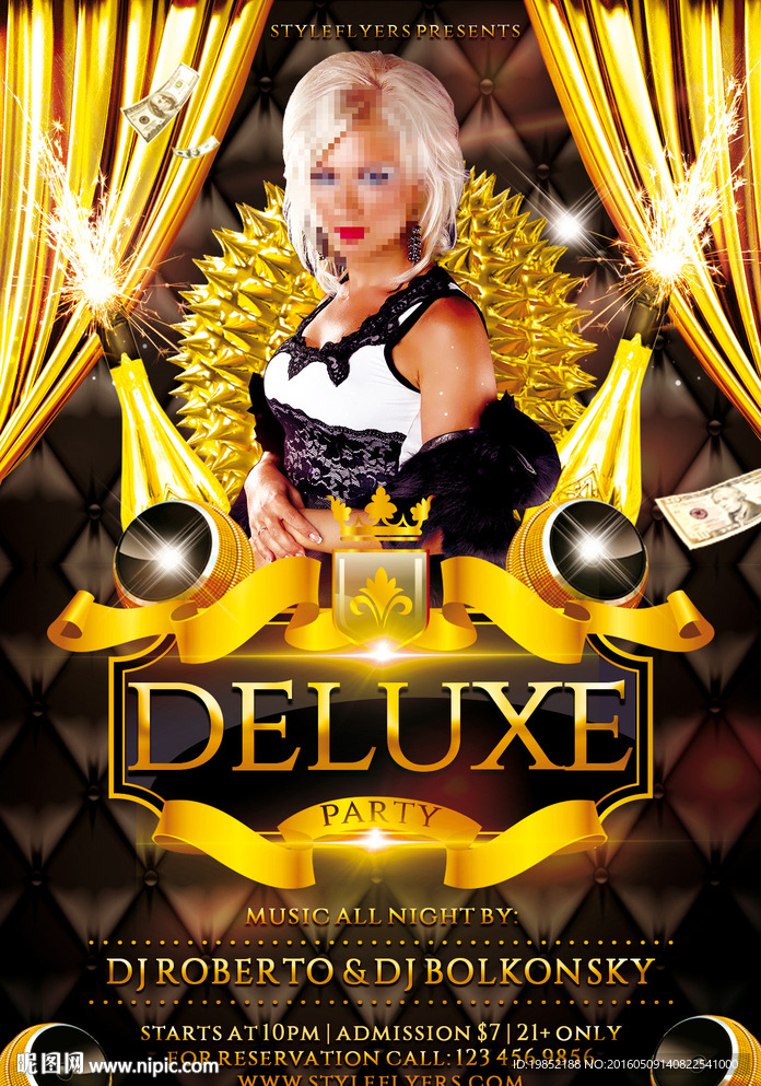 黄金豪华明星庆典海报