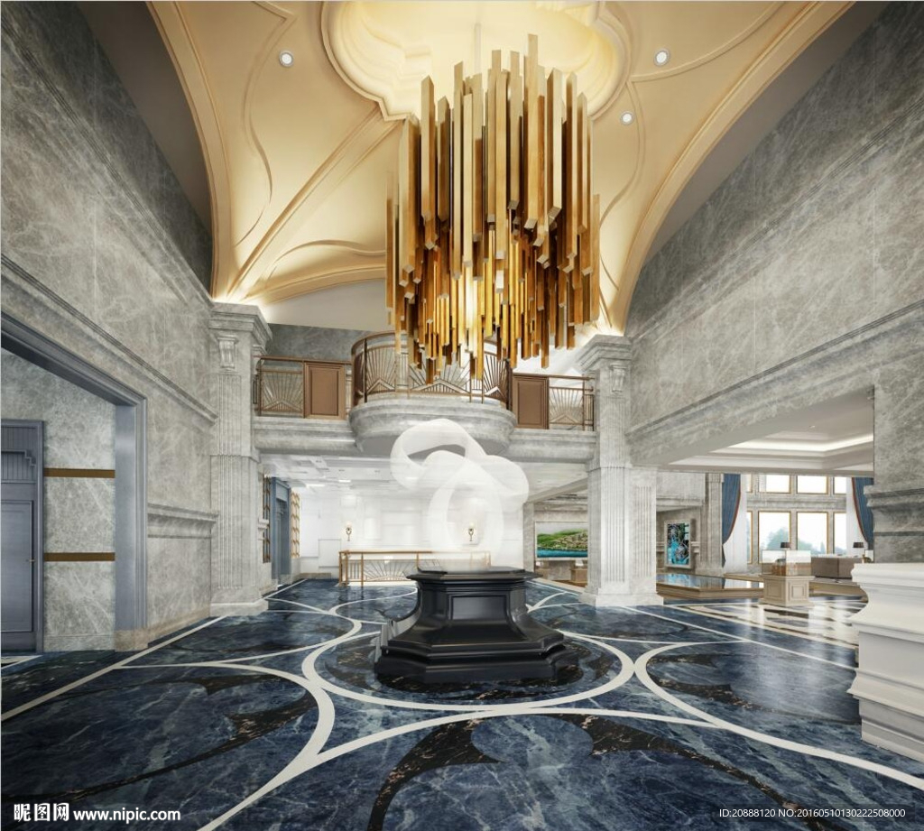 大堂 售楼中心 过道 雕塑