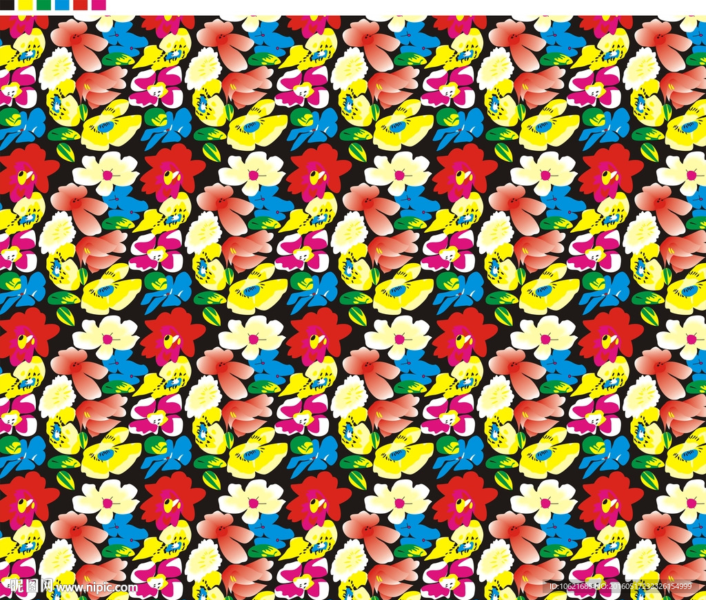 大花 矢量 匹装