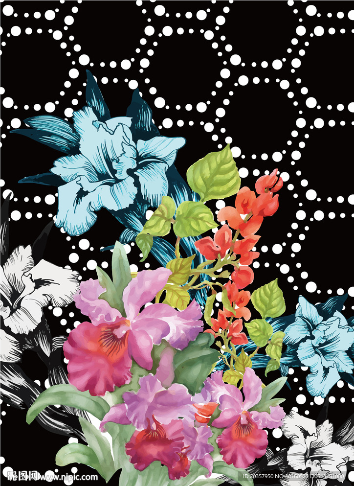 春夏印花面料 花卉图案