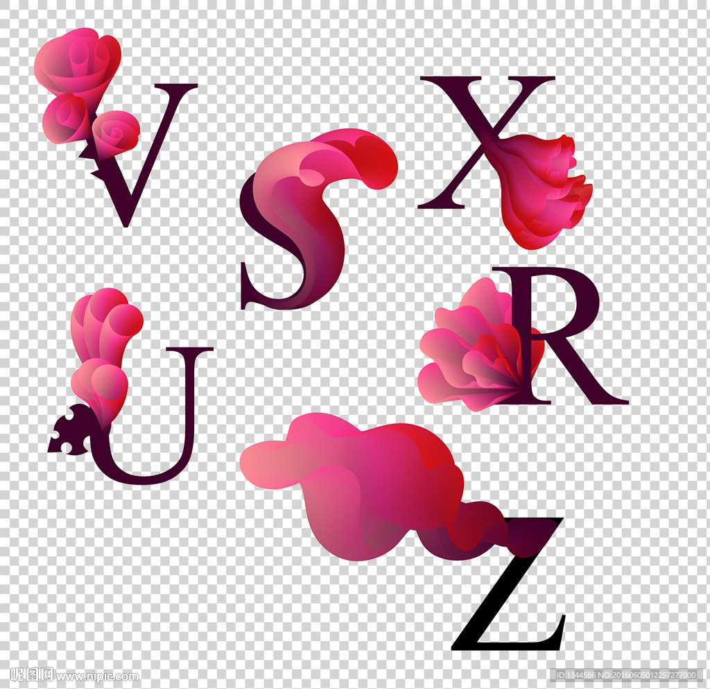 高端时间花纹艺术字母设计下载