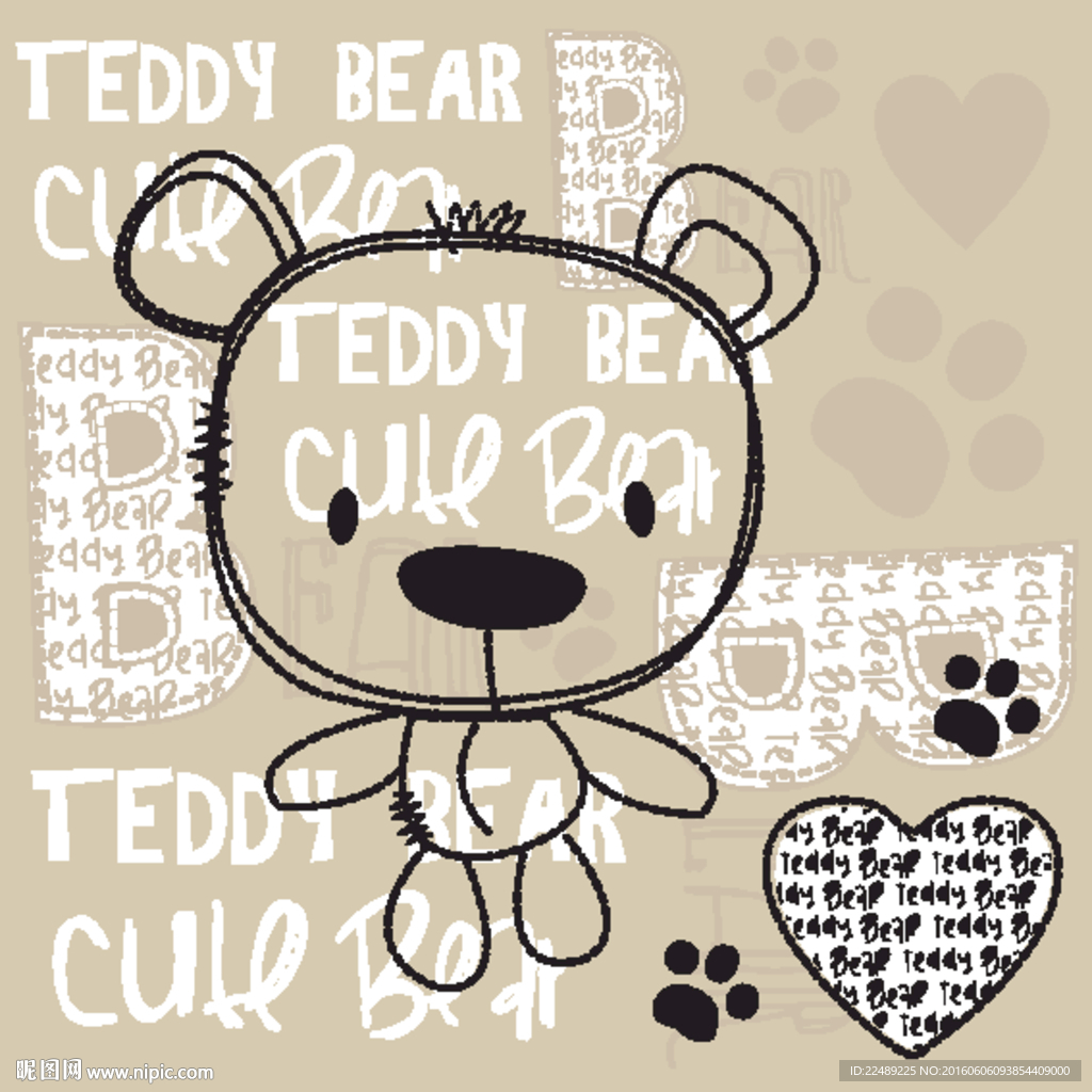 卡通熊（高清分层图）