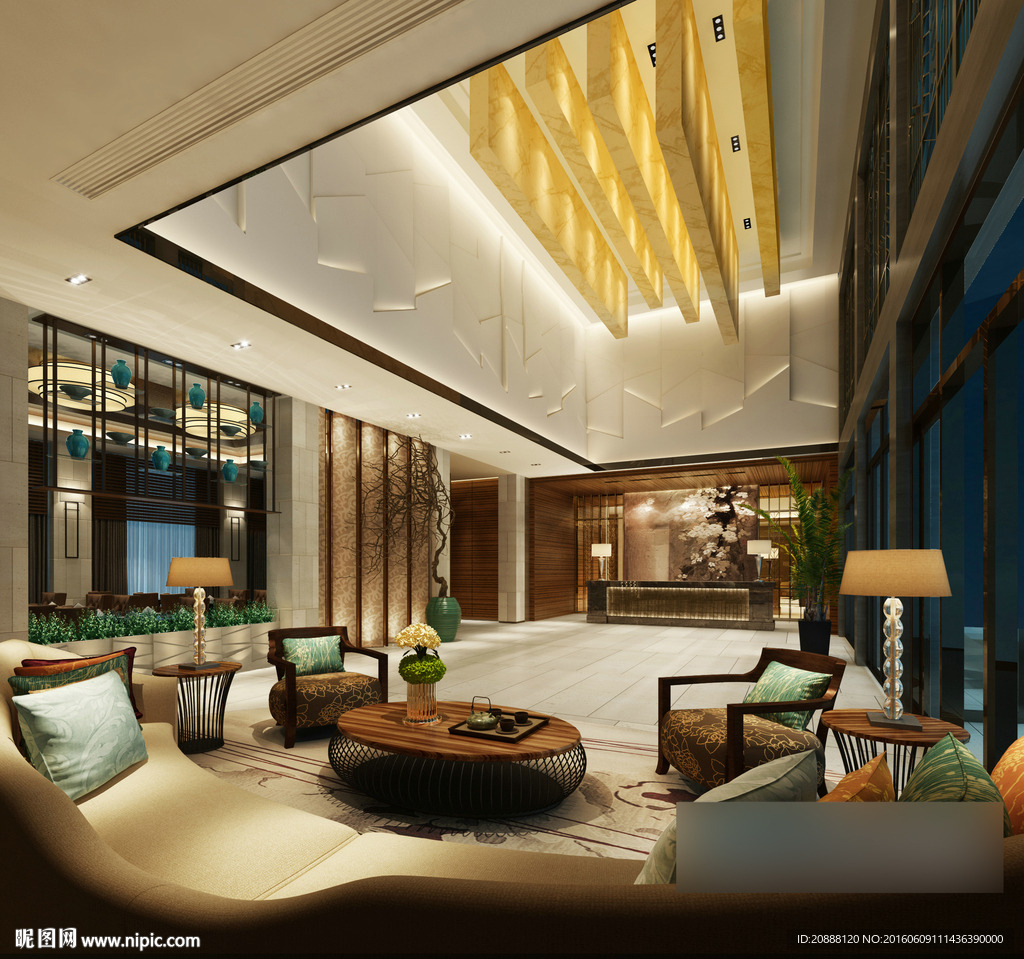 售楼中心 前台 前厅 动画