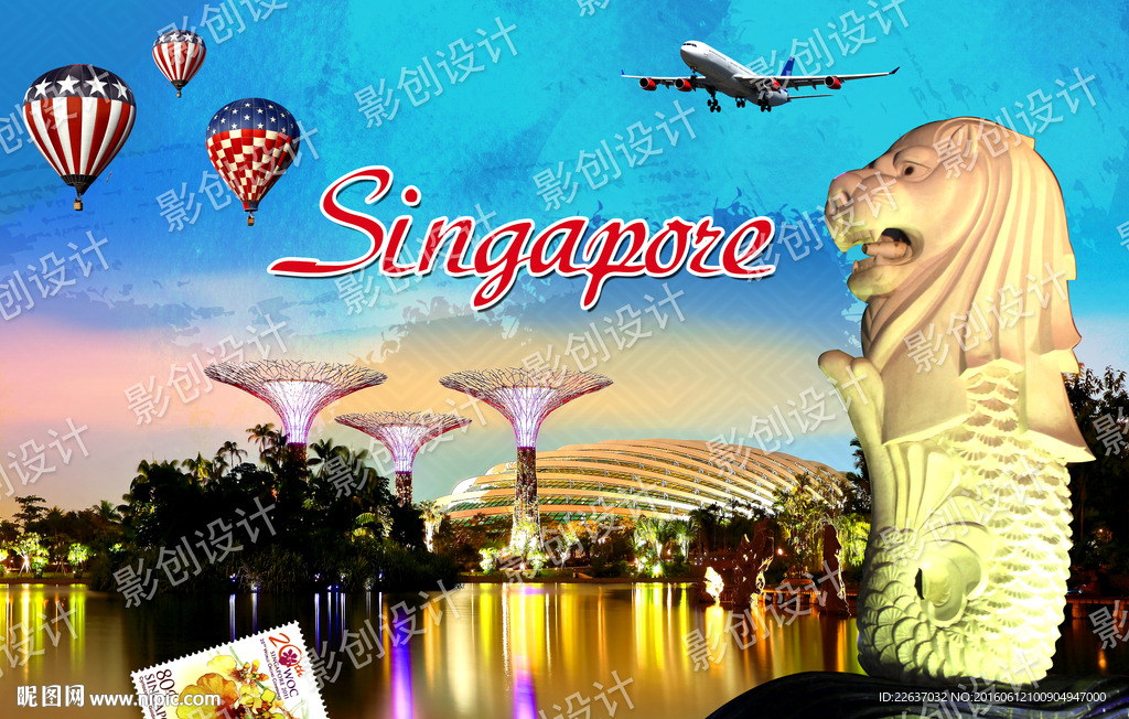 新加坡风情装饰画