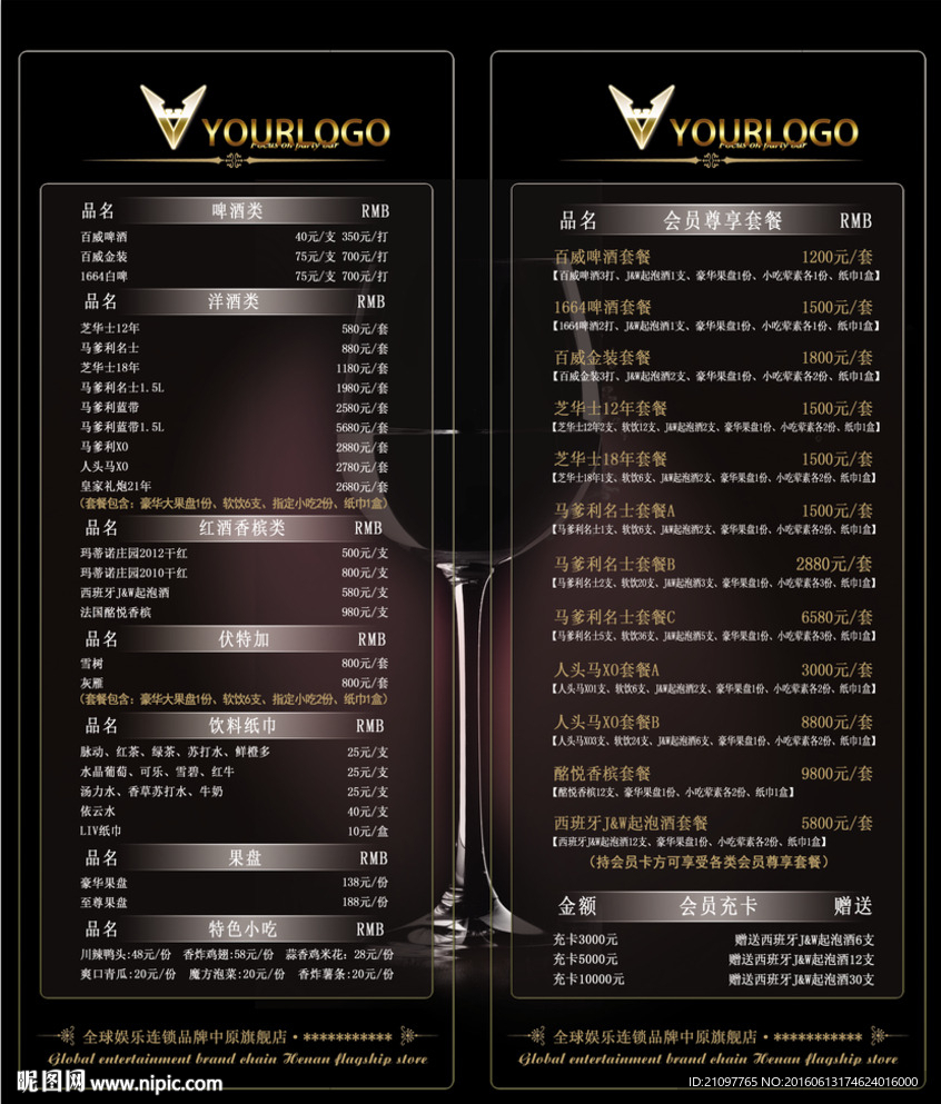 酒水牌酒水、类别、素材