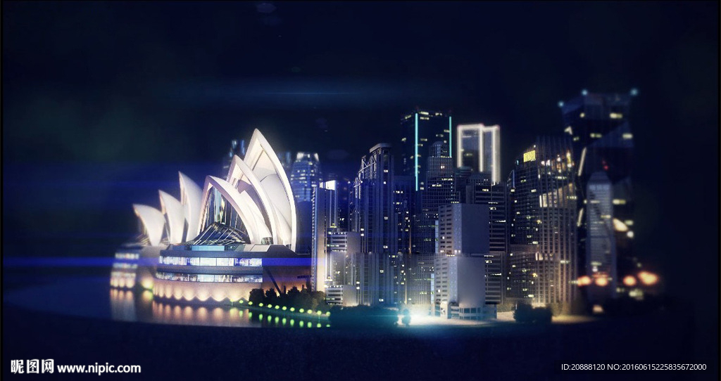 悉尼歌剧院夜景动画