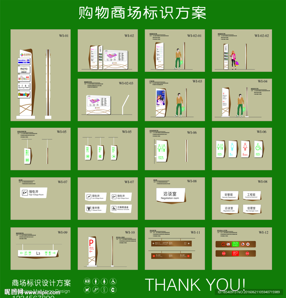 购物商场导视标识