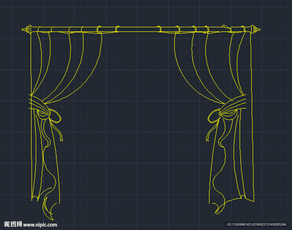 窗帘 cad