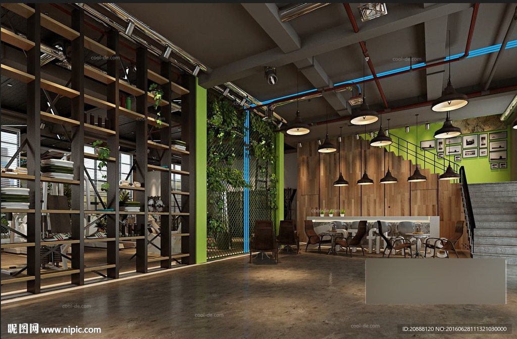 工业风 茶水区 办公室动画