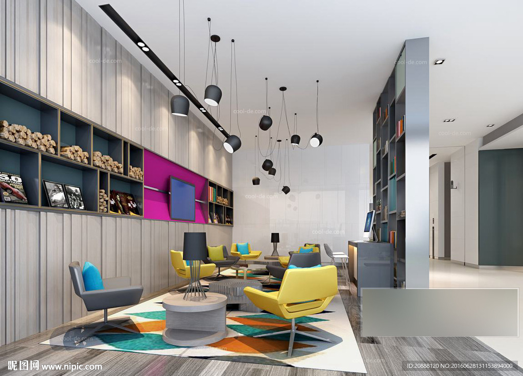 休息区 洽谈区 前台